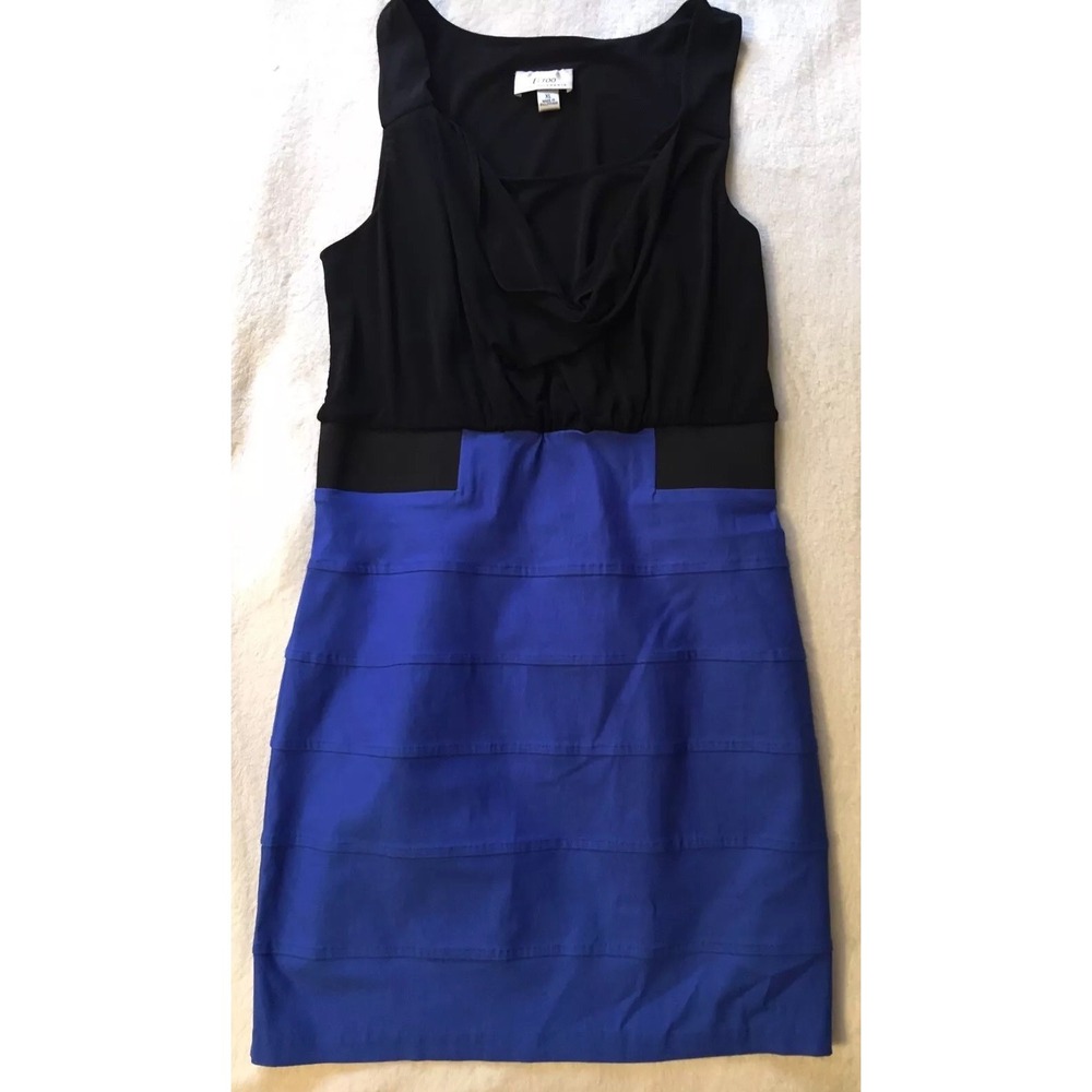 B-Too Byer California Dress Juniors Size XL Blue & Black Sleeveless